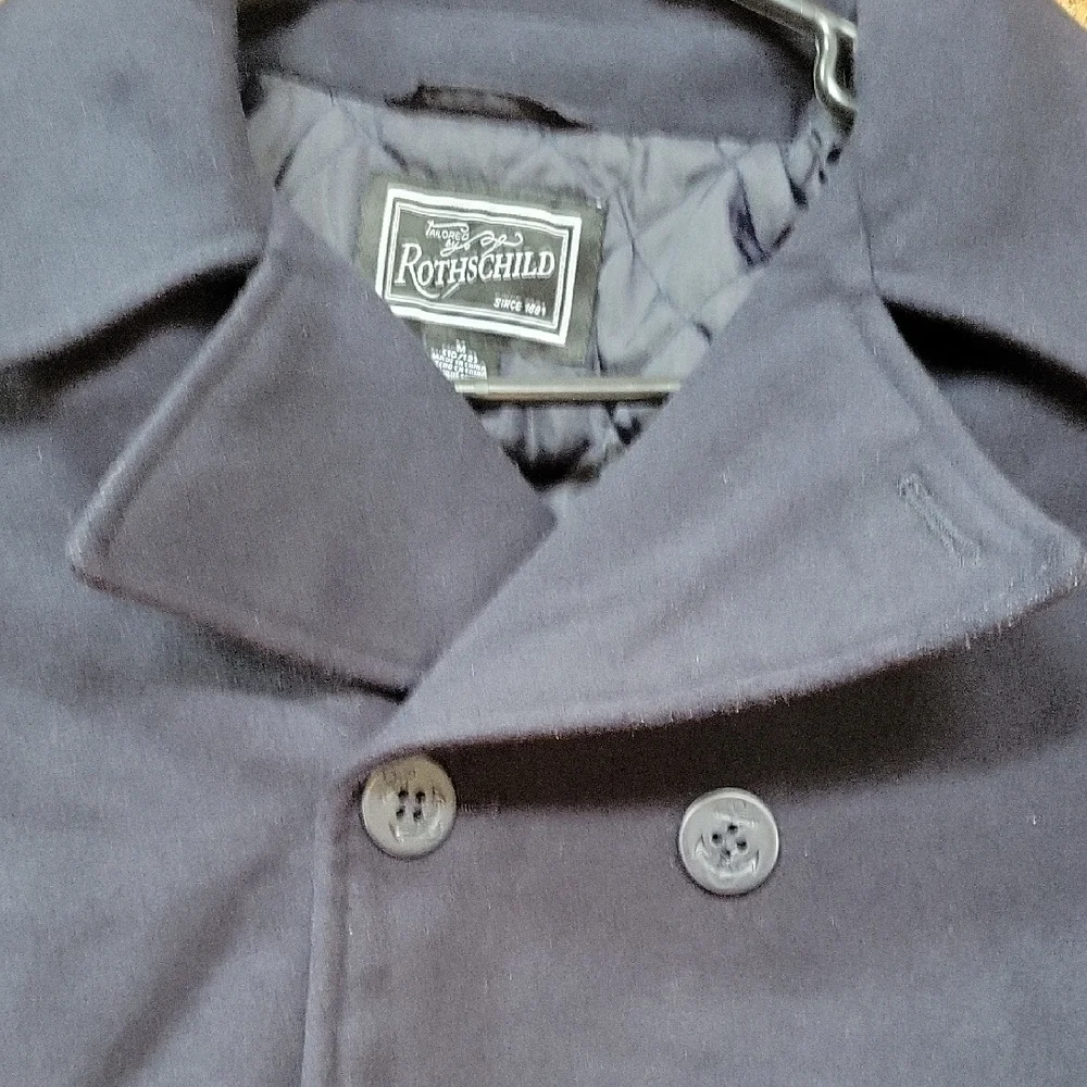 Rothschild Kid's Blue Peacoat Classic Tailored Design Button Closure Size 10/12 - Picture 7 of 12